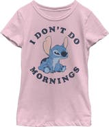 Lilo & Stitch Girl's Lilo & Stitch Experiment 626 I Don't Do Mornings  Graphic T-Shirt