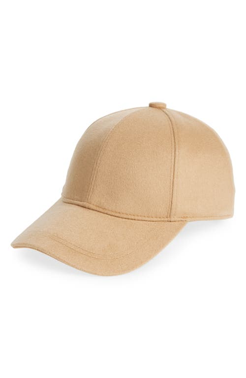 Vince Cashmere Baseball Cap In Gold