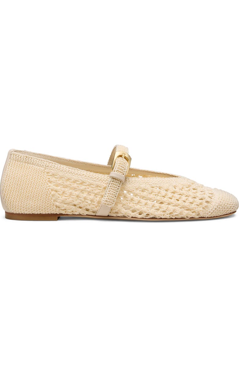 Stuart Weitzman Leora Mary Jane Flat, Alternate, color, Chalk