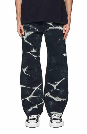 PURPLE BRAND Marble Coated Baggy Jeans