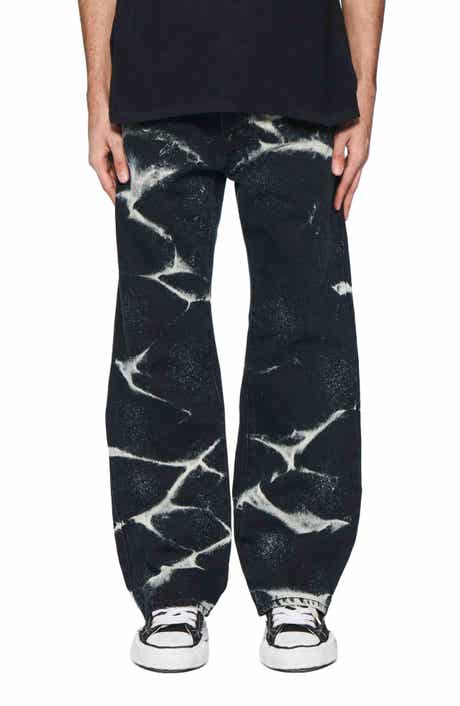 PURPLE BRAND Marble Coated Baggy Jeans