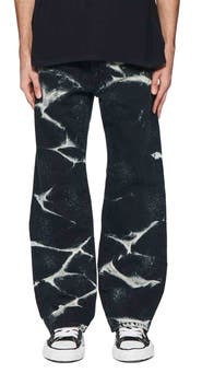 PURPLE BRAND Marble Coated Baggy Jeans