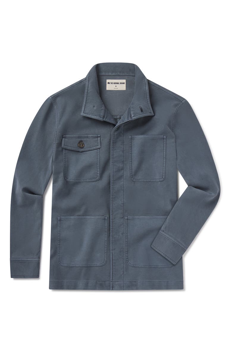 The Normal Brand Comfort Terry Cloth Chore Coat, Alternate, color, Waterloo