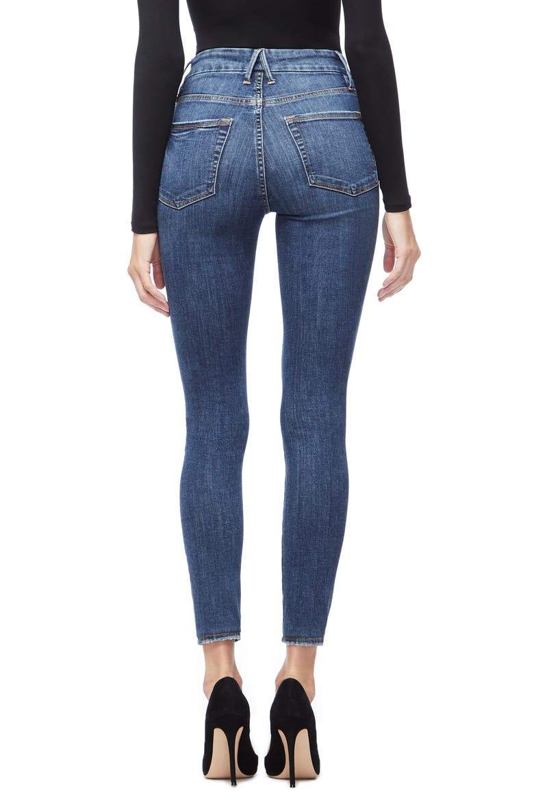 Good Legs Ripped High Waist Skinny Jeans, Alternate, color, BLUE208