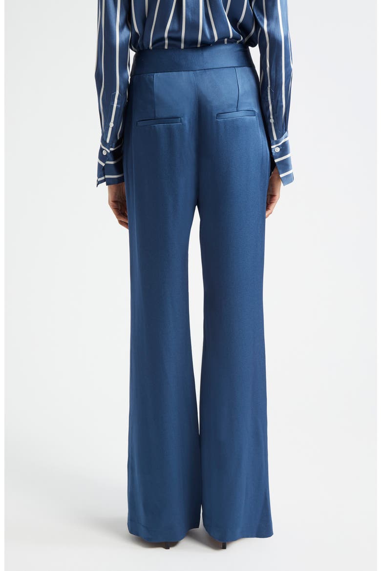 Lebone Satin Wide Leg Pants, Alternate, color, BLUE STONE