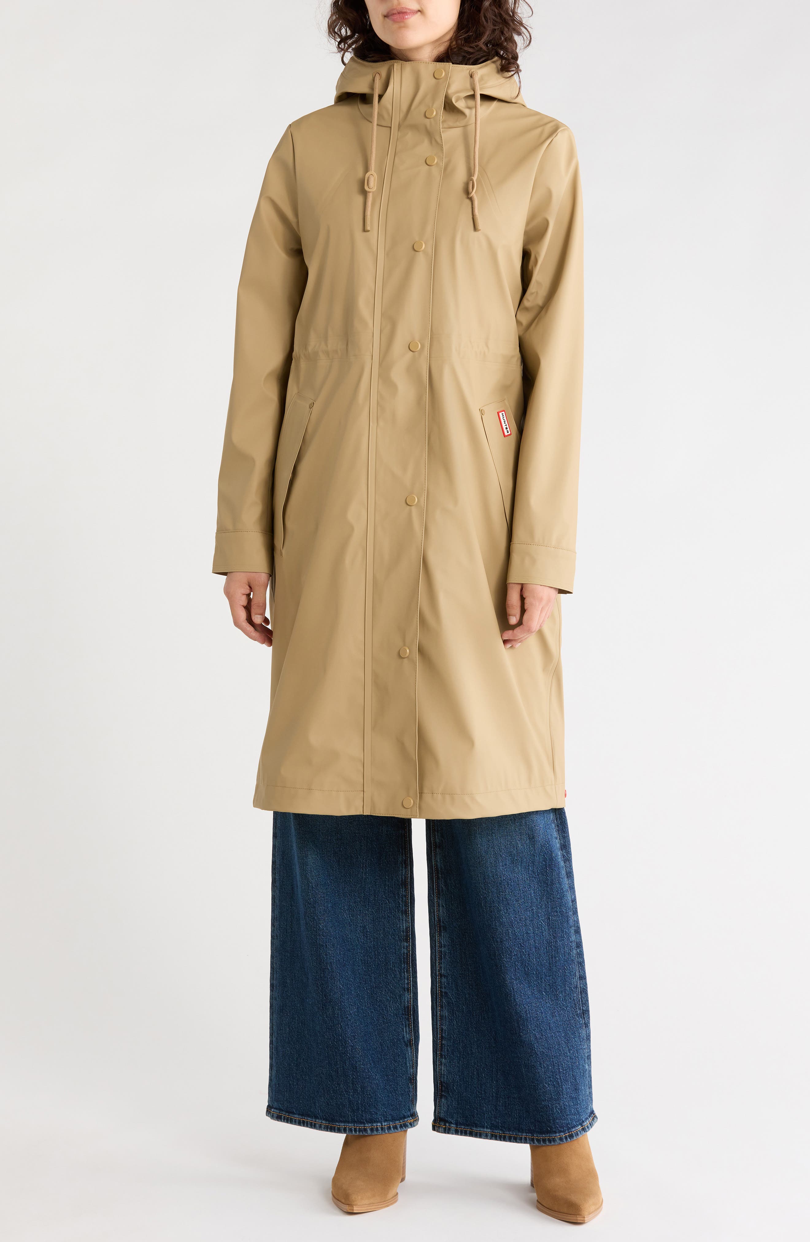 Darcy Longline Rubberized Rain Coat