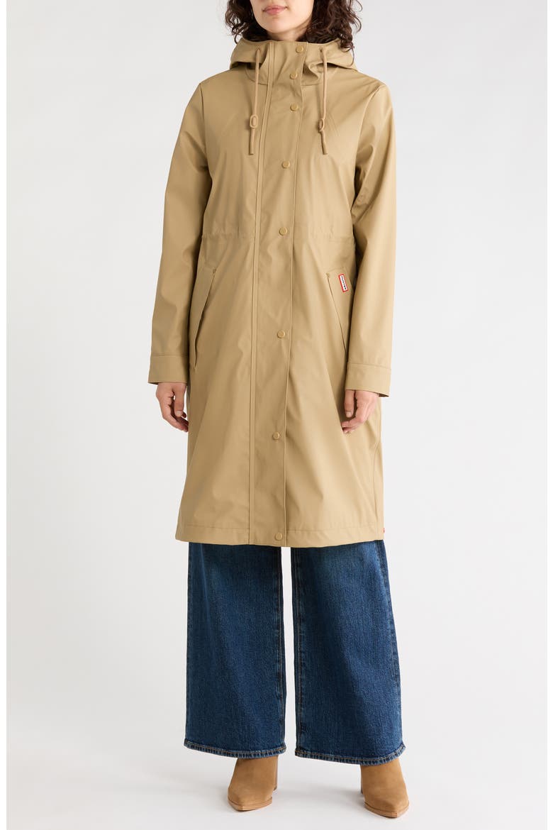 Darcy Longline Rubberized Rain Coat, Main, color, BRITISH TAN