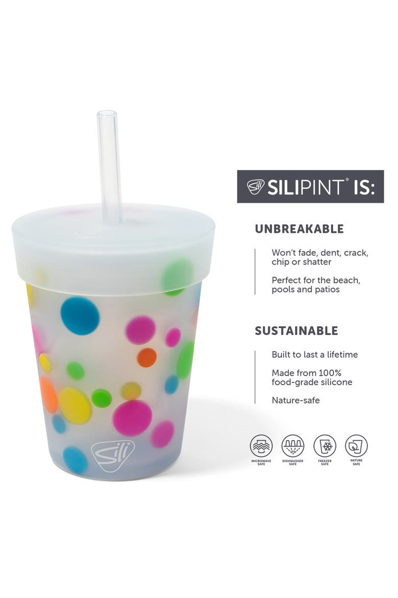 Kids Straw Tumblers 8oz 2 Pack, Alternate, color, Multicolored