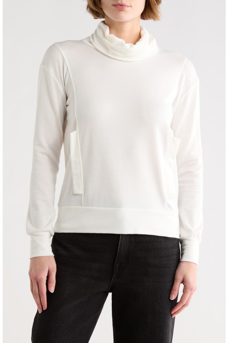 Turtleneck Sweater, Main, color, WHITE