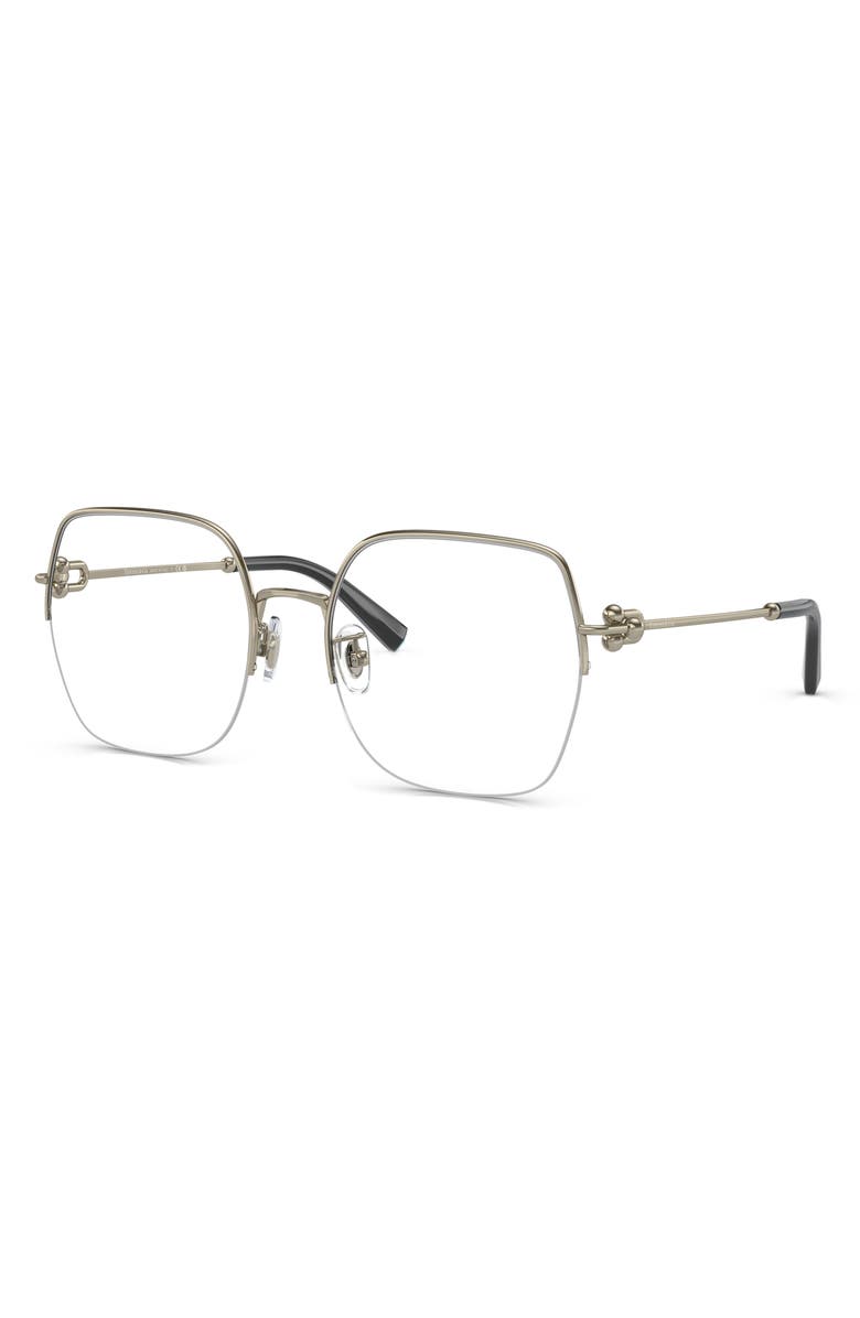Tiffany & Co. 56mm Square Optical Glasses, Alternate, color, Pale Gold