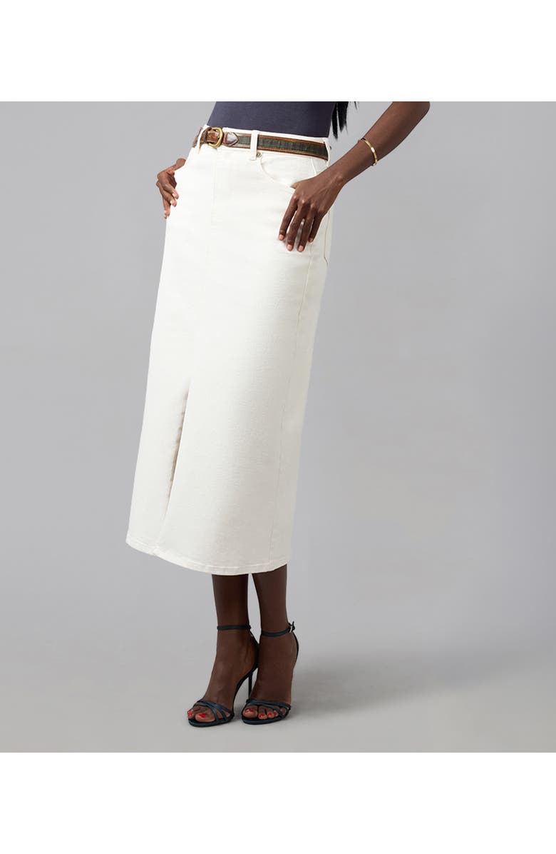 Lola Denim Halston High Rise Maxi Skirt, Alternate, color, Raw