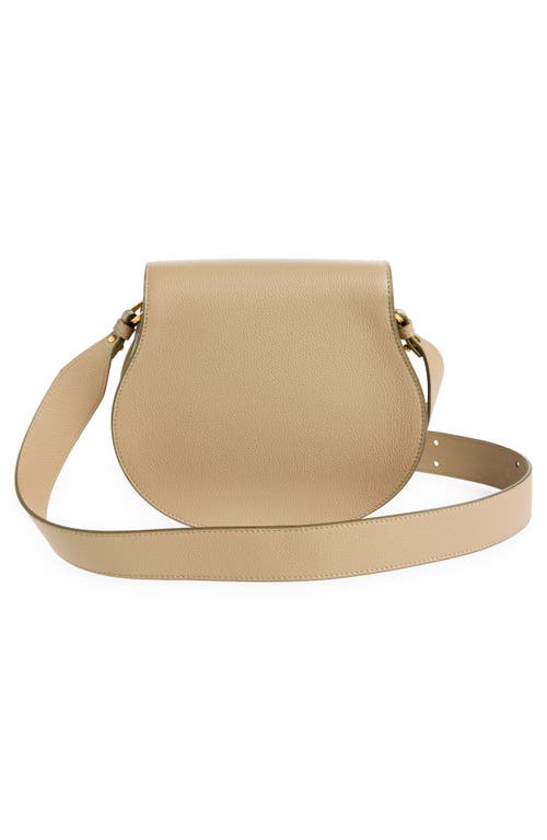 Chloé Large Marcie Leather Crossbody Bag In Boyish Brown