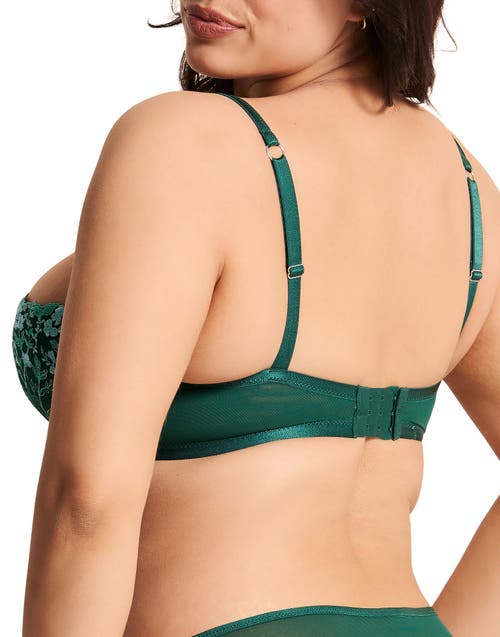 Adore Me Fern Contour Balconette Bra In Green