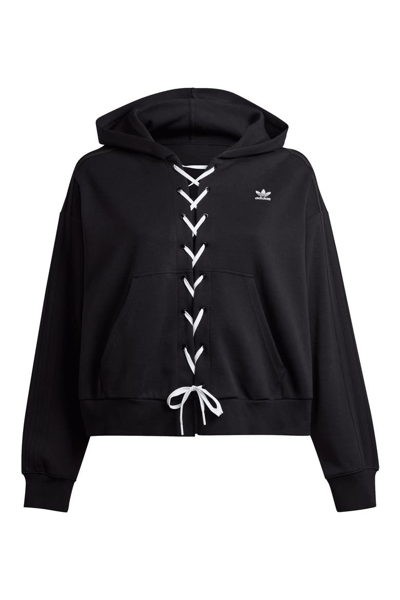 Always Original Laced Hoodie, Alternate, color, BLACK
