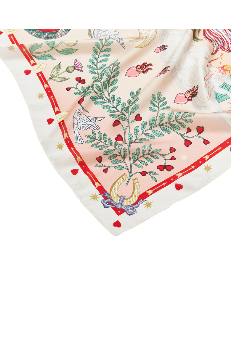 Freya Narrative Square Scarf, Alternate, color, Pink