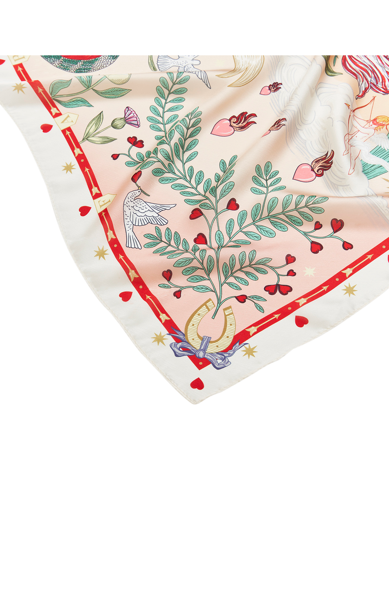 Fable England Freya Narrative Square Scarf, Alternate, color, Pink