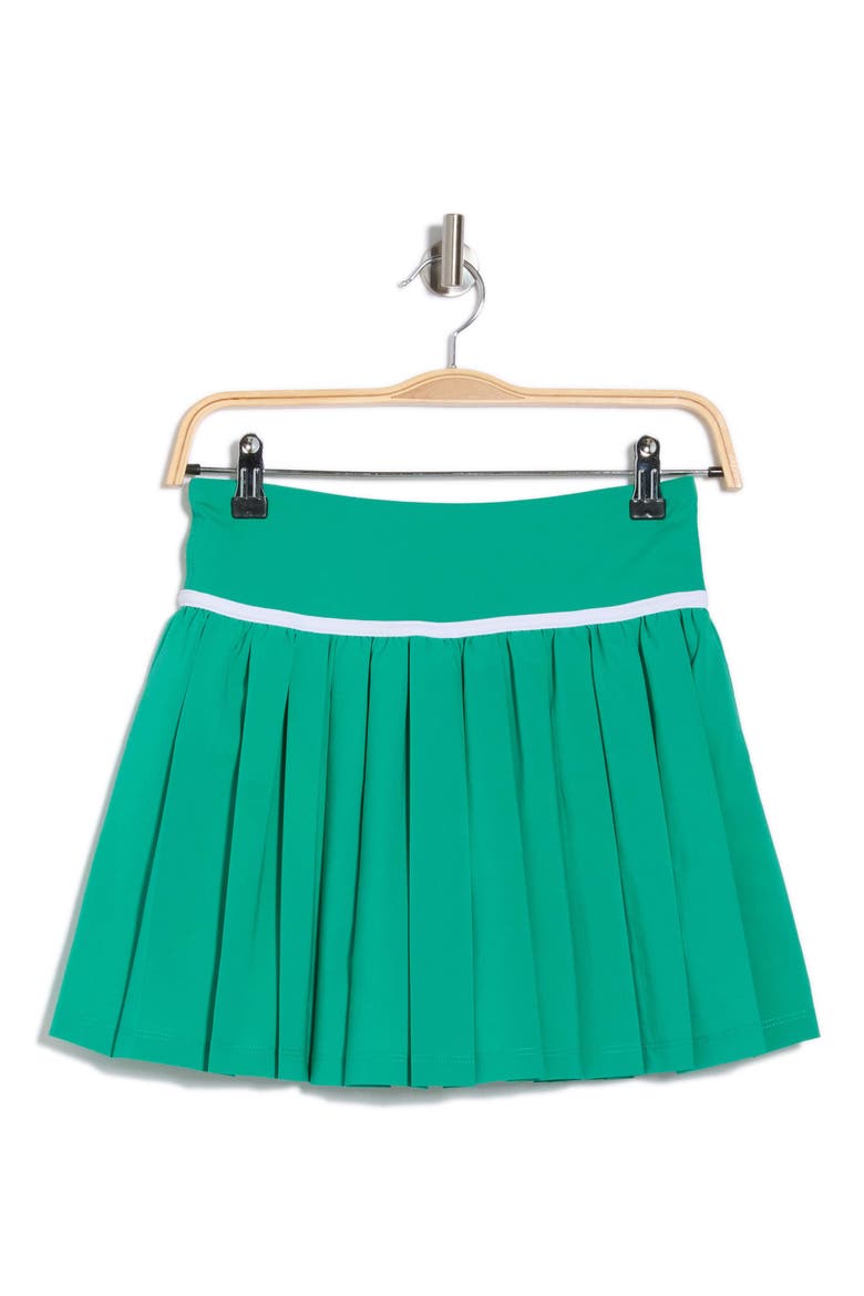 Pleated Hybrid Skort, Alternate, color, EMERALD-WHITE