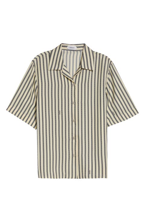 Meandros Silk Twill Camp Shirt