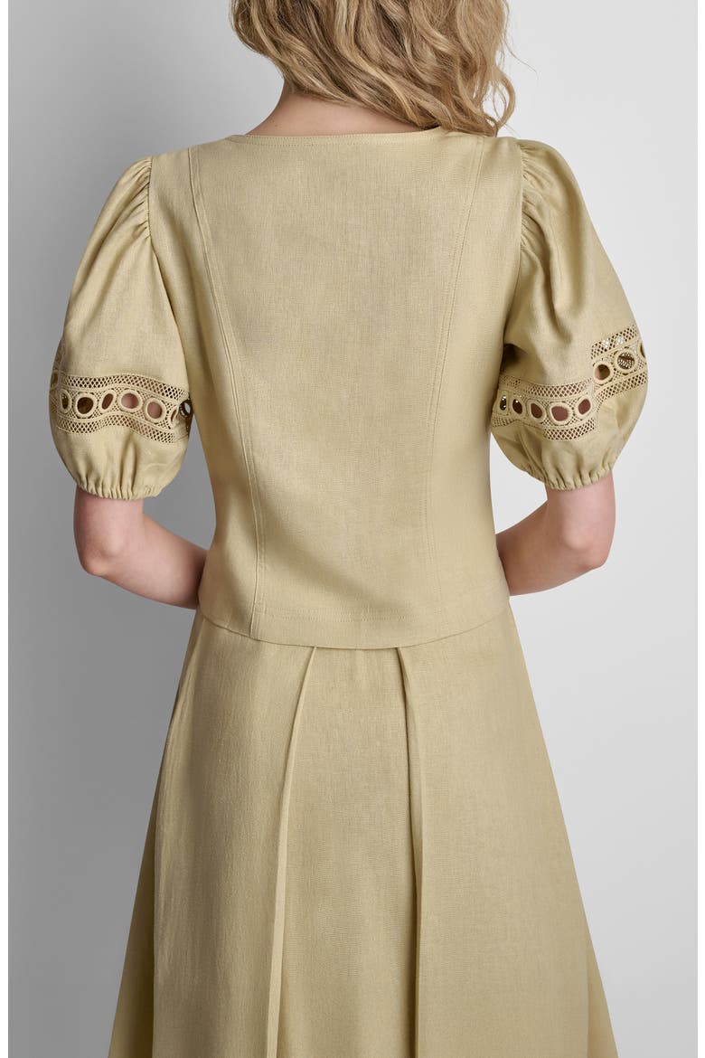 Loop Lace Puff Sleeve Top, Alternate, color, MOJAVE DESERT