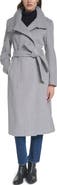 Cole Haan Slick Asymmetric Zip Wool Blend Coat
