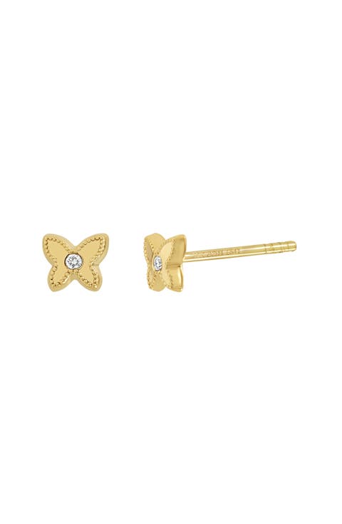 Icon Diamond Butterfly Stud Earrings (Nordstrom Exclusive)