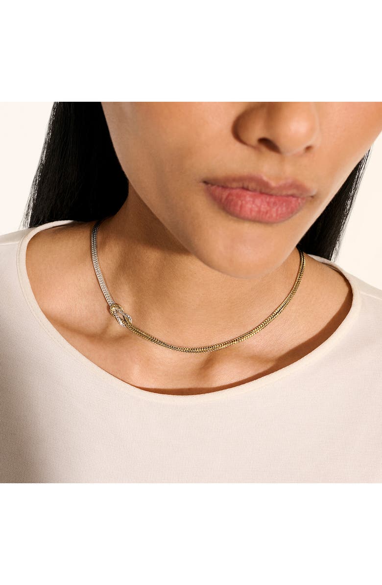 John Hardy Love Knot Necklace, Gold, Sterling Silver, 3.6mm, Alternate, color, 