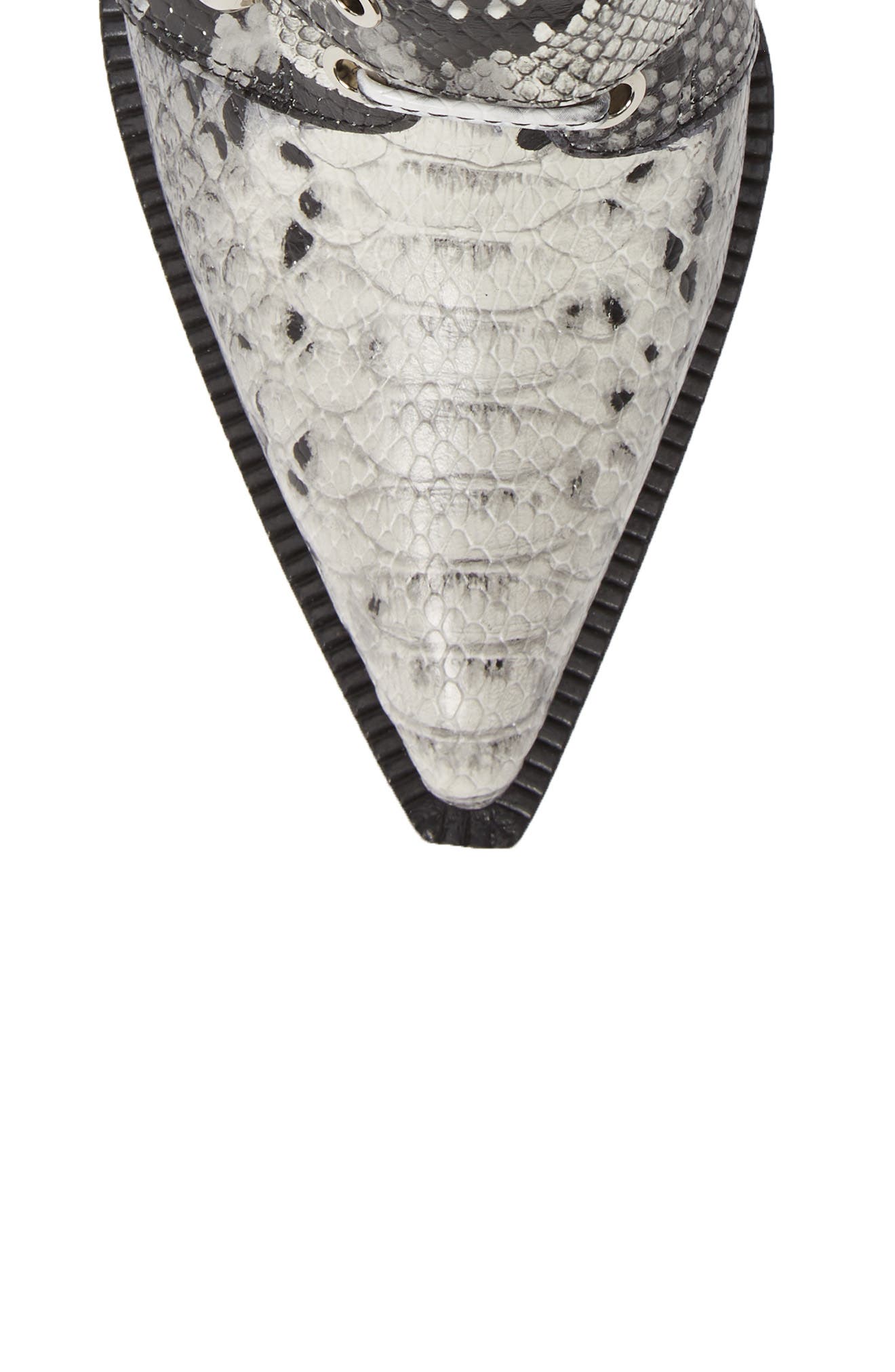Caceres Bootie, Alternate, color, BLACK WHITE SNAKE PRINT