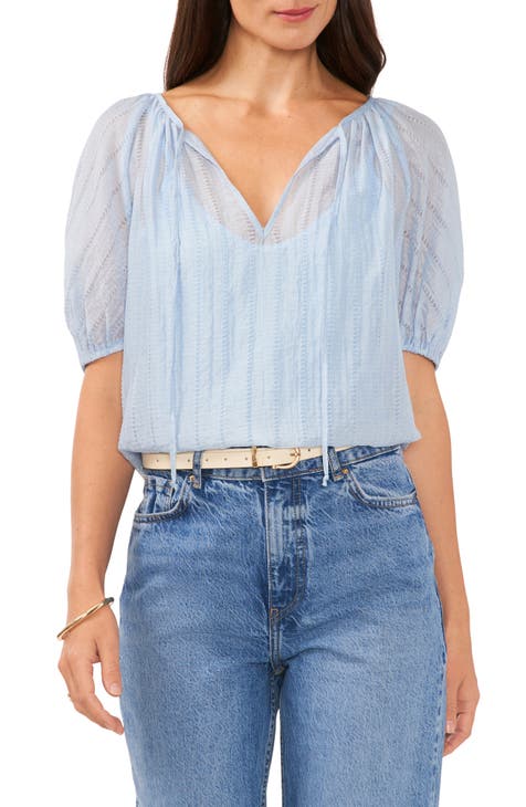 Gauze Puff Sleeve Top main image 1