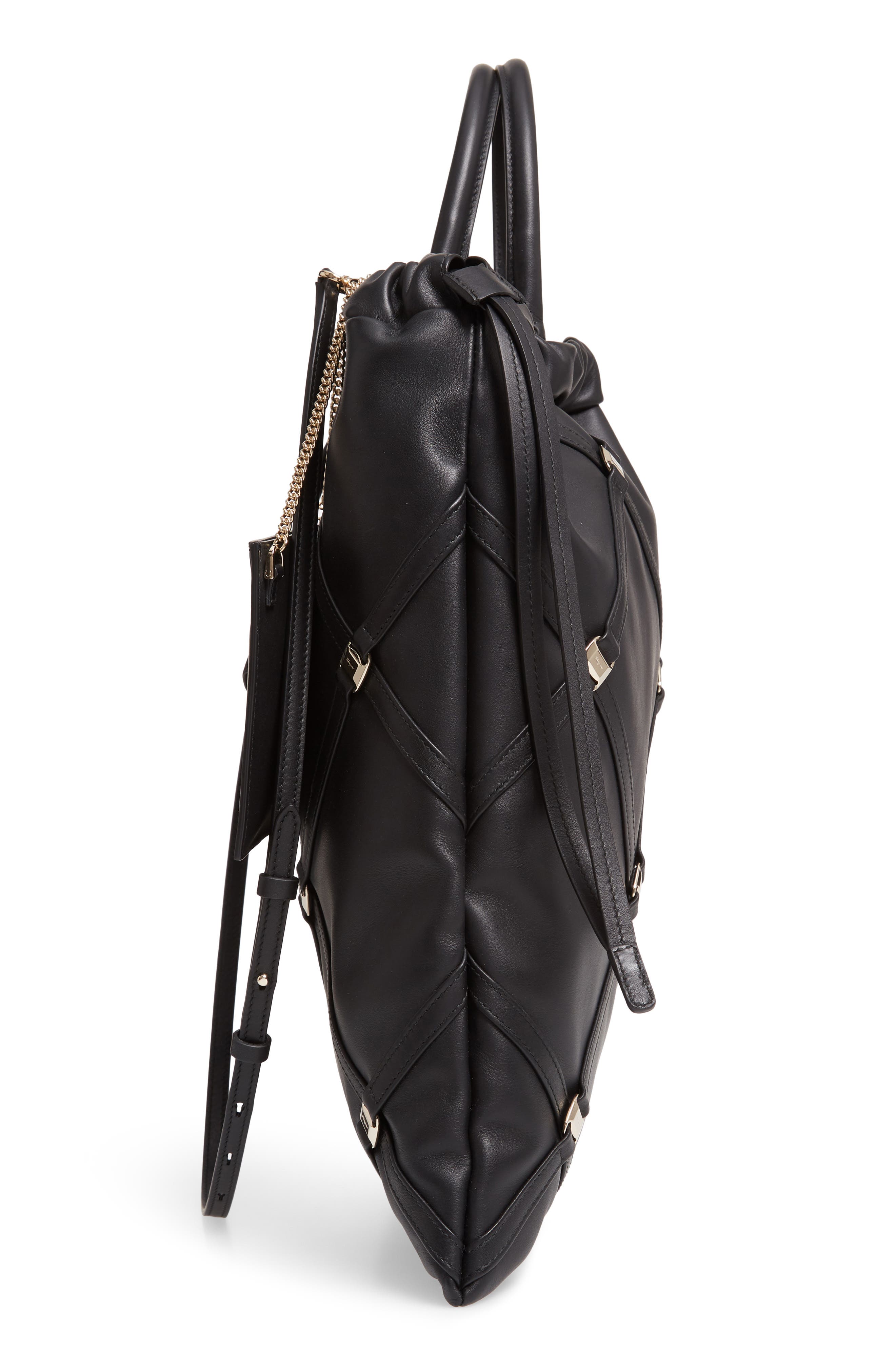 FERRAGAMO Salvatore Ferragamo Vara Caged Calfskin Leather Tote, Alternate, color, 