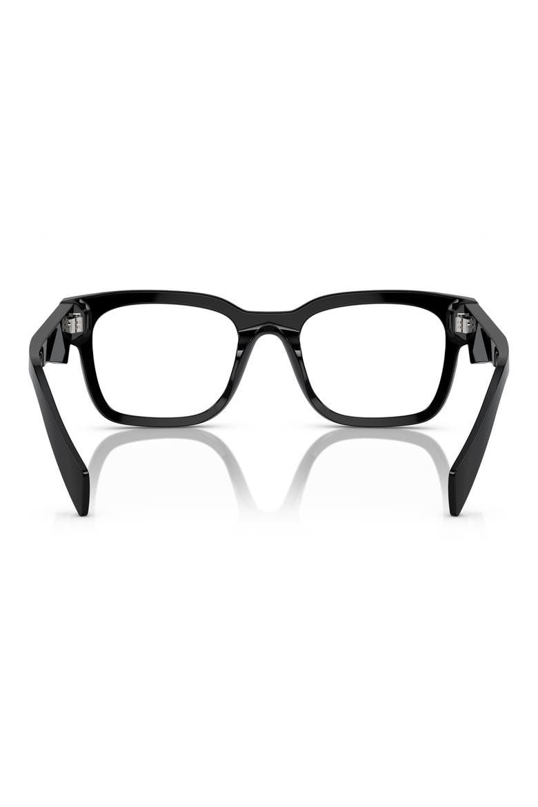 53mm Pillow Optical Glasses, Alternate, color, BLACK