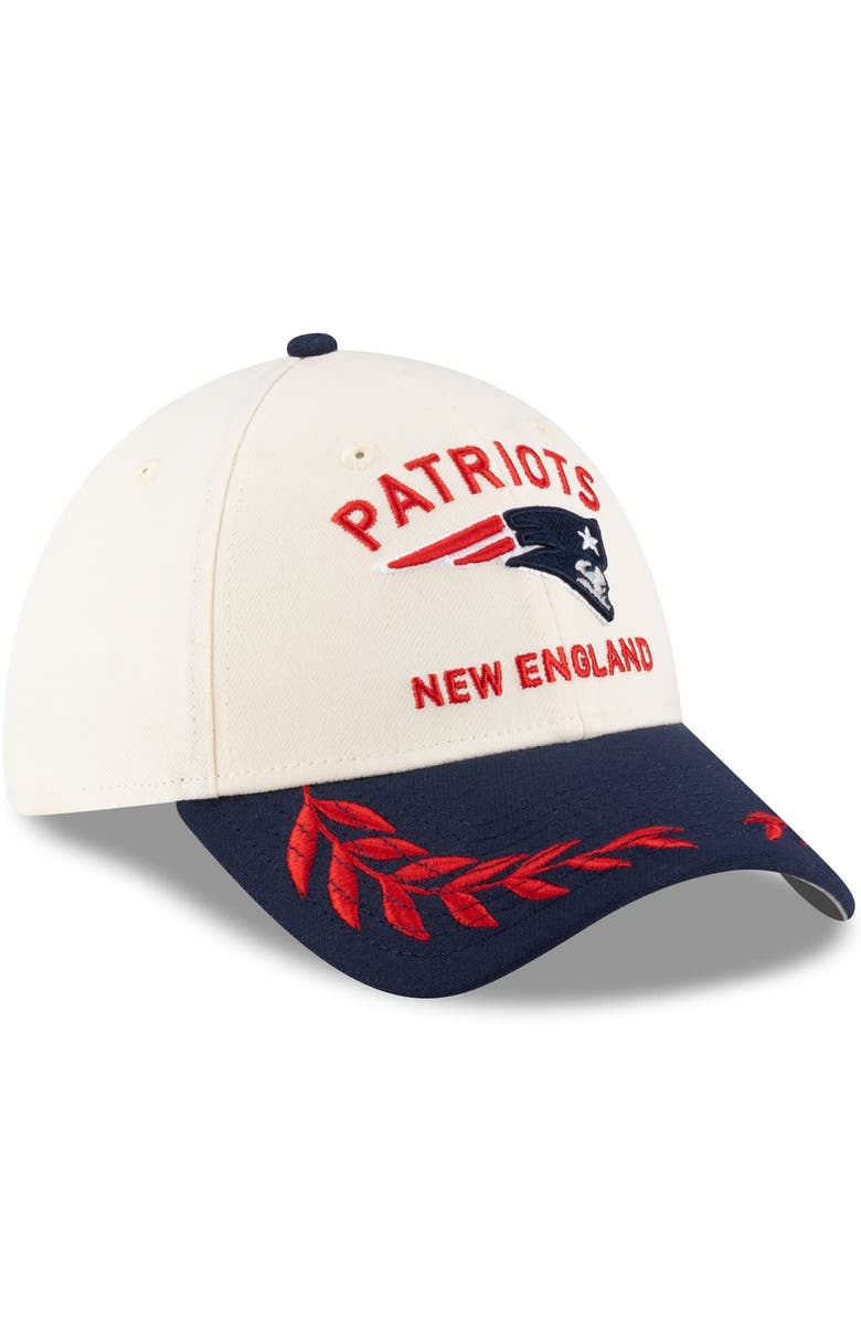 New Era Men's New Era Cream/Navy New England Patriots 2025 NFL Draft 39THIRTY Flex Hat, Alternate, color, Cream