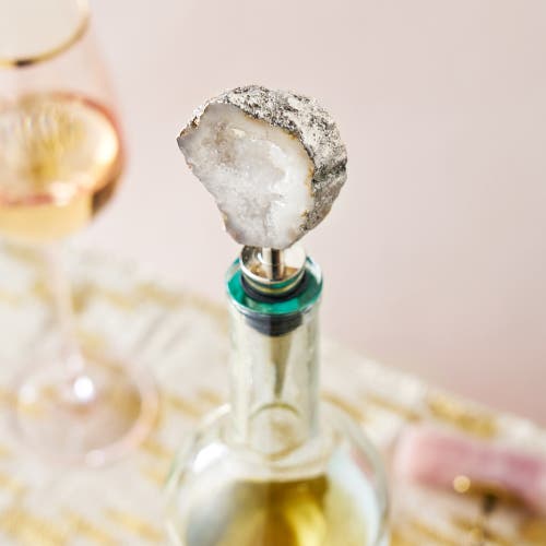 Twine White Geode Bottle Stopper In White