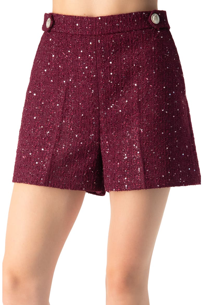 Tailored Shorts with Pockets, Alternate, color, Wine
