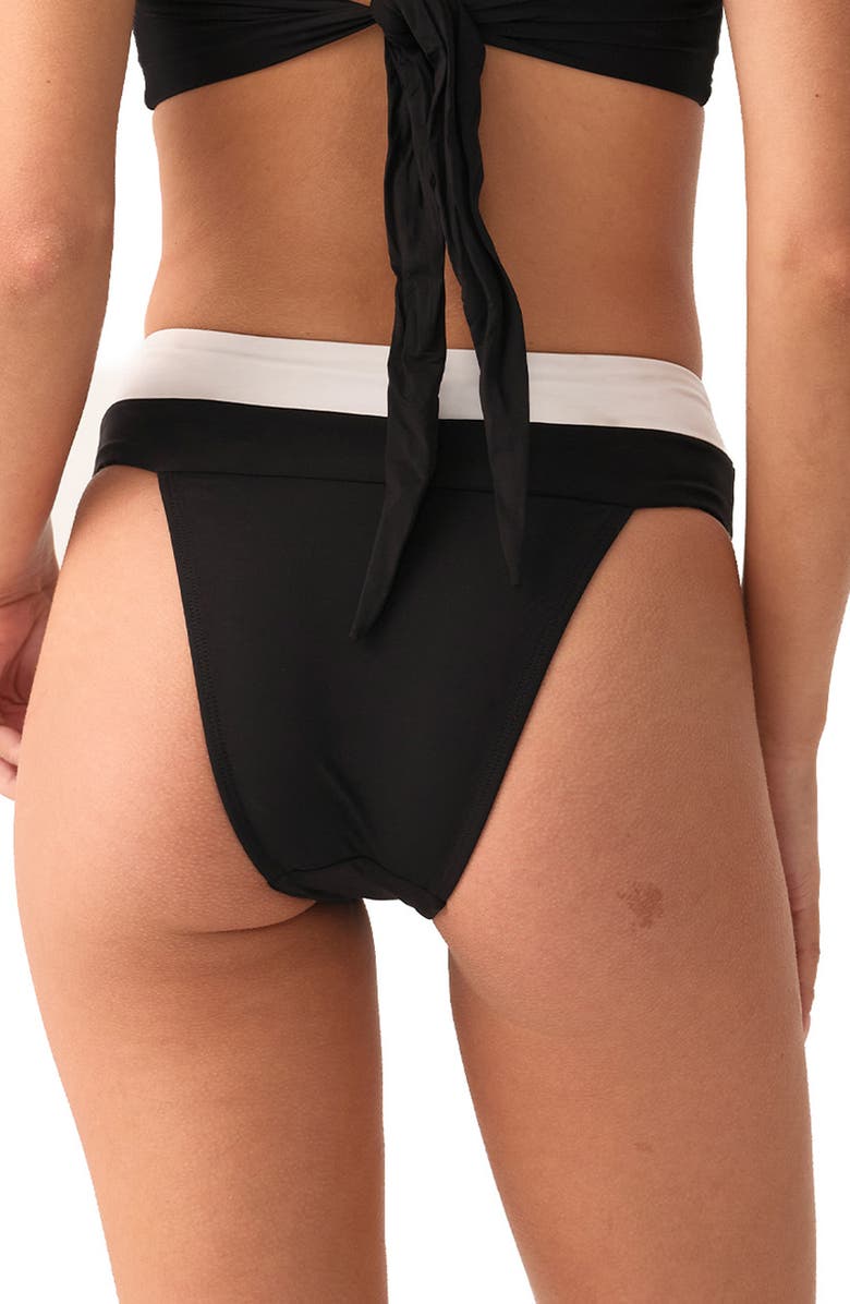 PQ SWIM Banded High Waist Bikini Bottoms, Alternate, color,