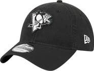 New Era Men's New Era Black Pittsburgh Penguins Stamp Fabric Applique 9TWENTY Adjustable Hat
