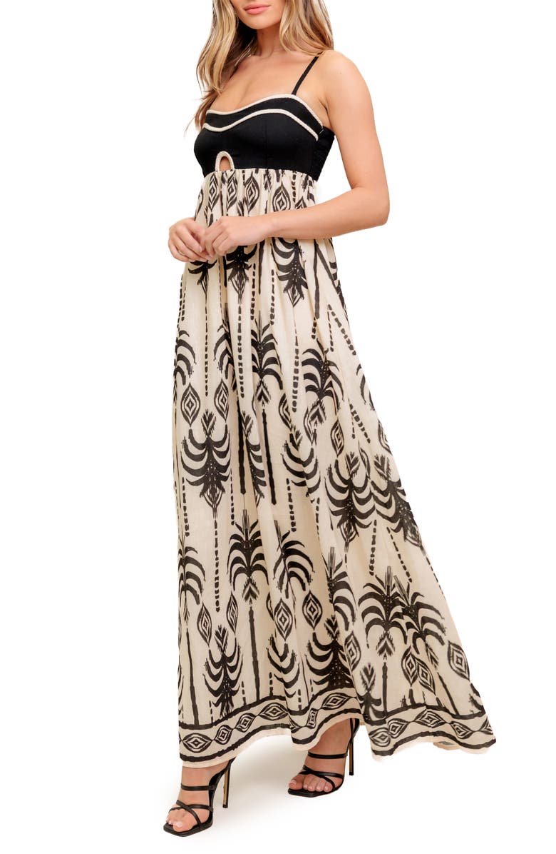 Braided Trim Maxi Dress