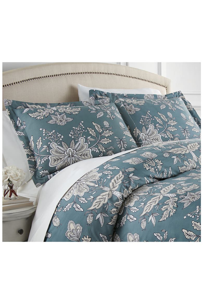 Vintage Garden Duvet Cover Set, Alternate, color, VINTAGE GARDEN SMOKEY BLUE