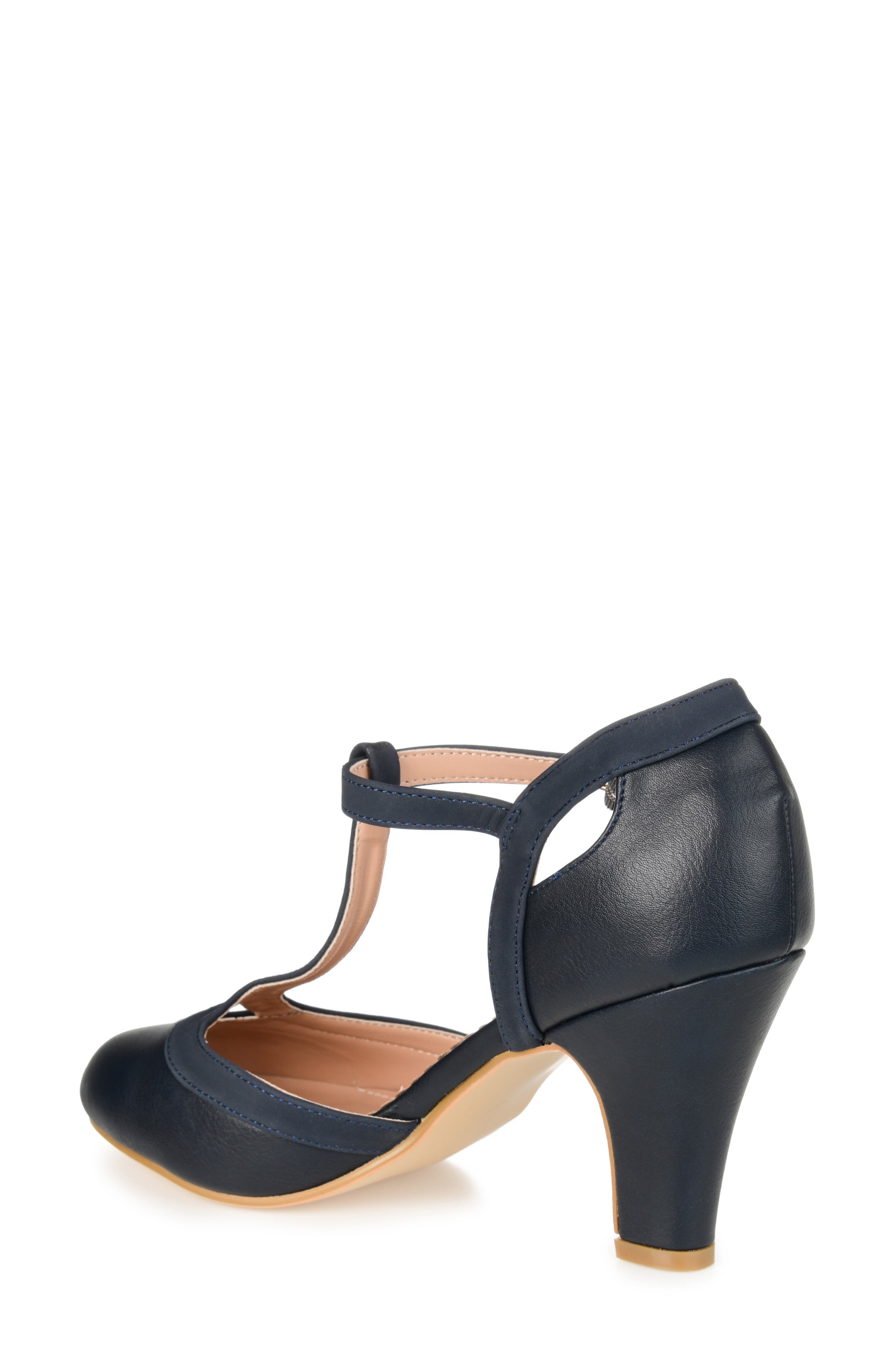 Olina T-Strap Pump - Narrow Width, Alternate, color, NAVY