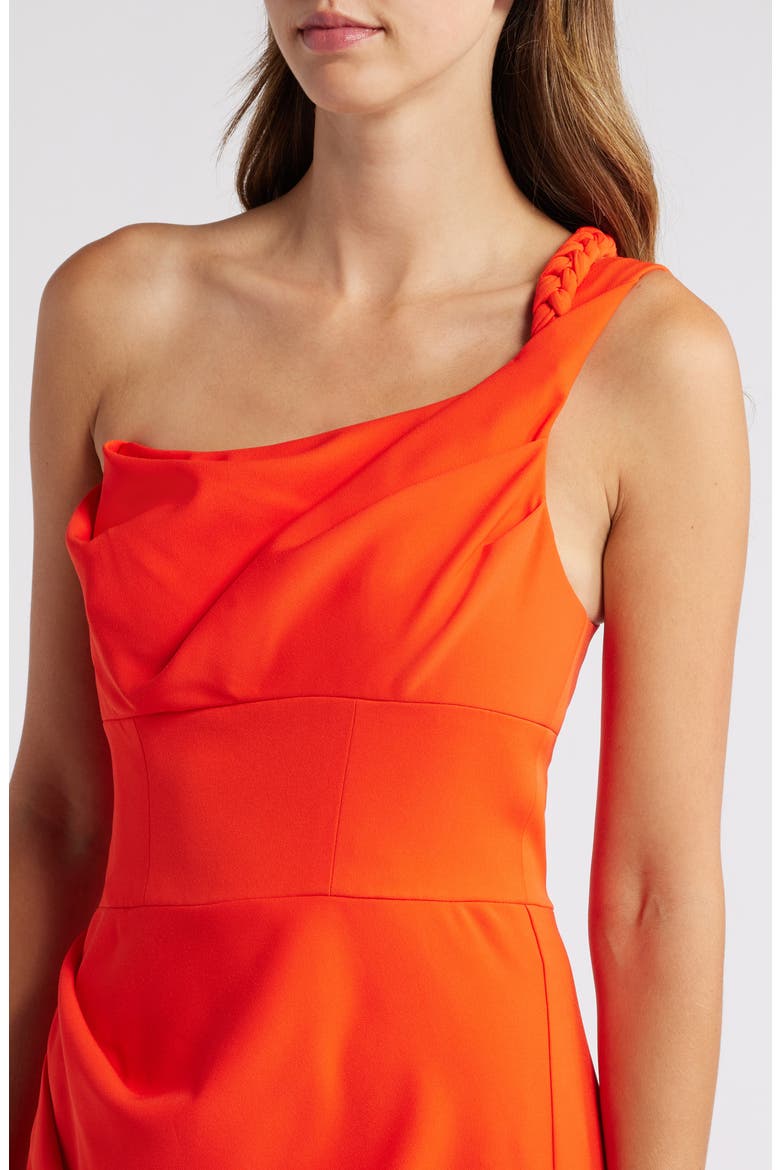 Marion One-Shoulder Gown, Alternate, color, MARMALADE
