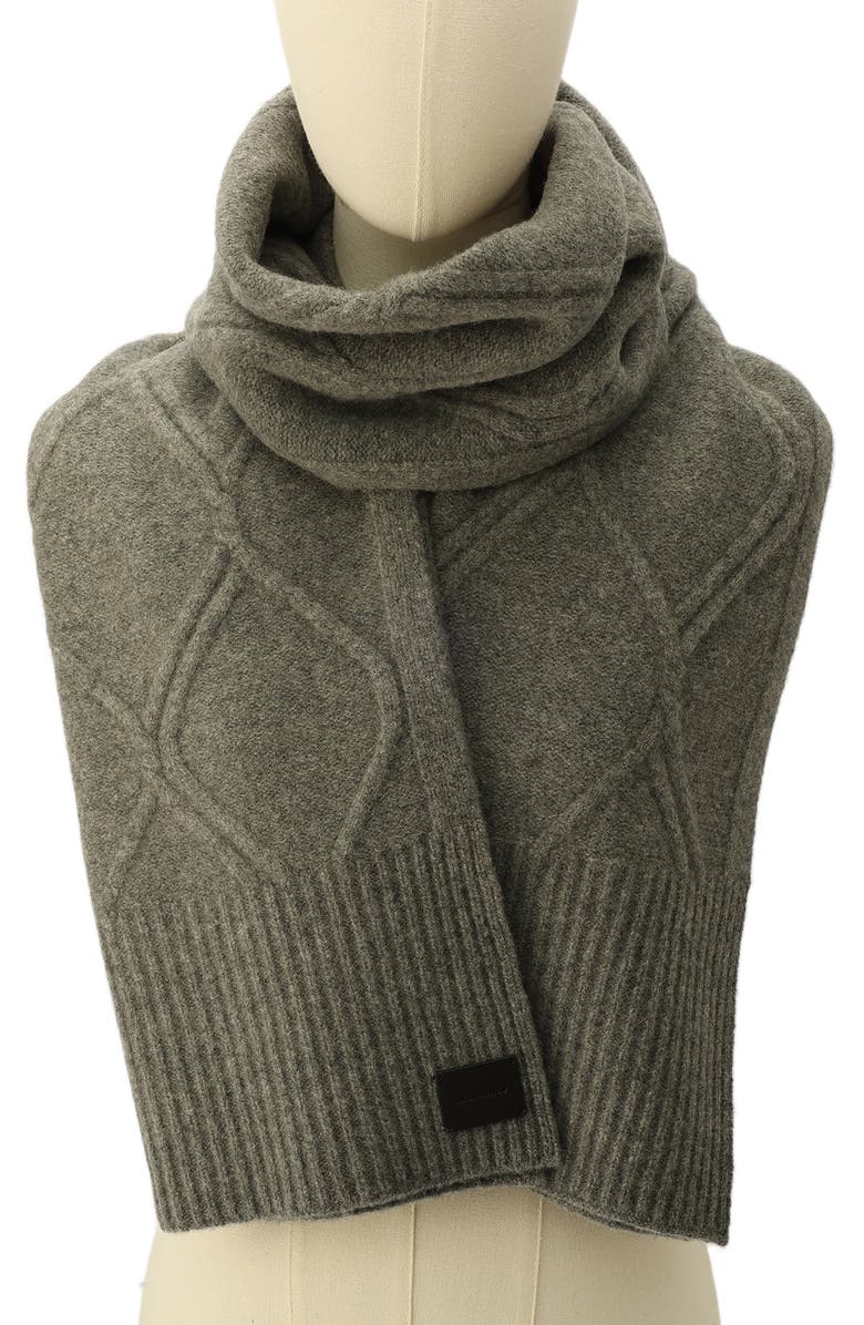 AllSaints Brushed Wool Scarf, Alternate, color, Grey Marled