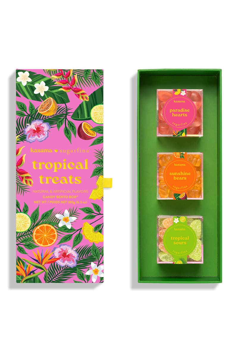 sugarfina Tropical Treats 3-Piece Bento Box, Main, color, 