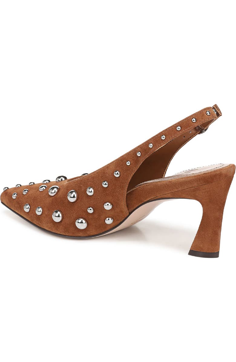 27 EDIT Naturalizer Elaine Stud Slingback Pointed Toe Pump, Alternate, color, Dark Chestnut Brown