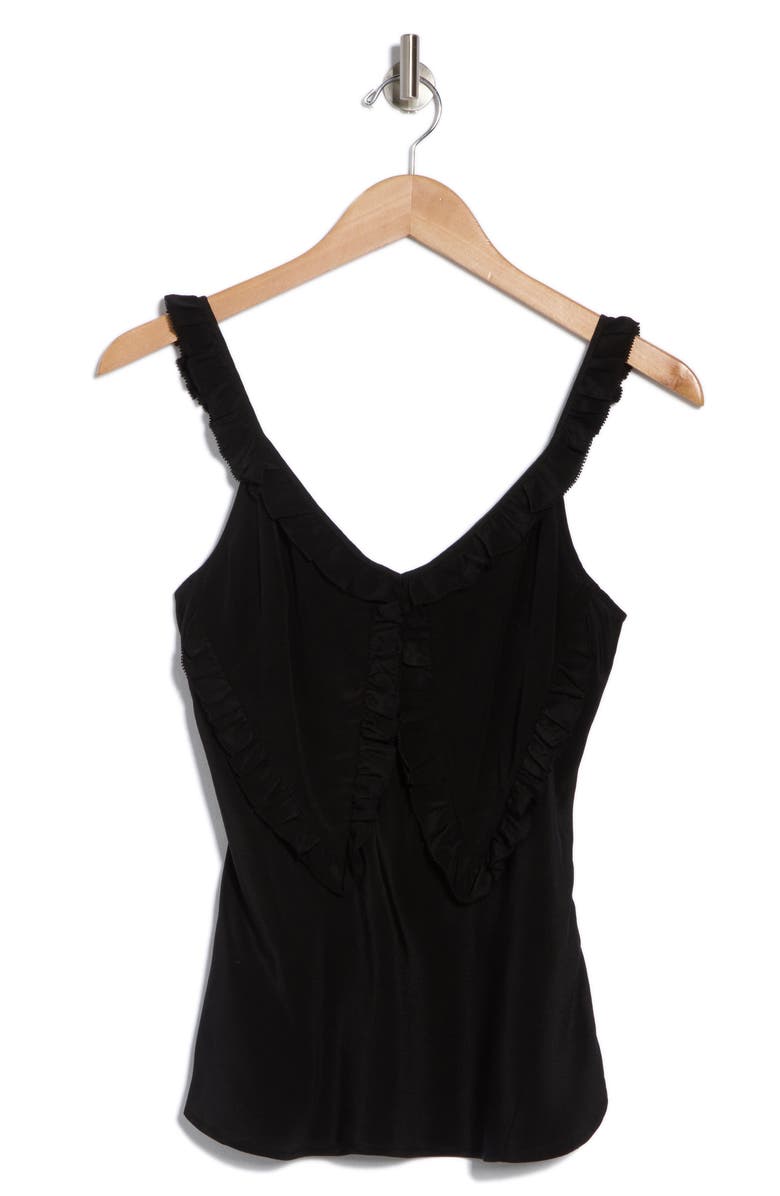 Joie Emeri Ruffle Sleeveless Silk Top, Alternate, color,