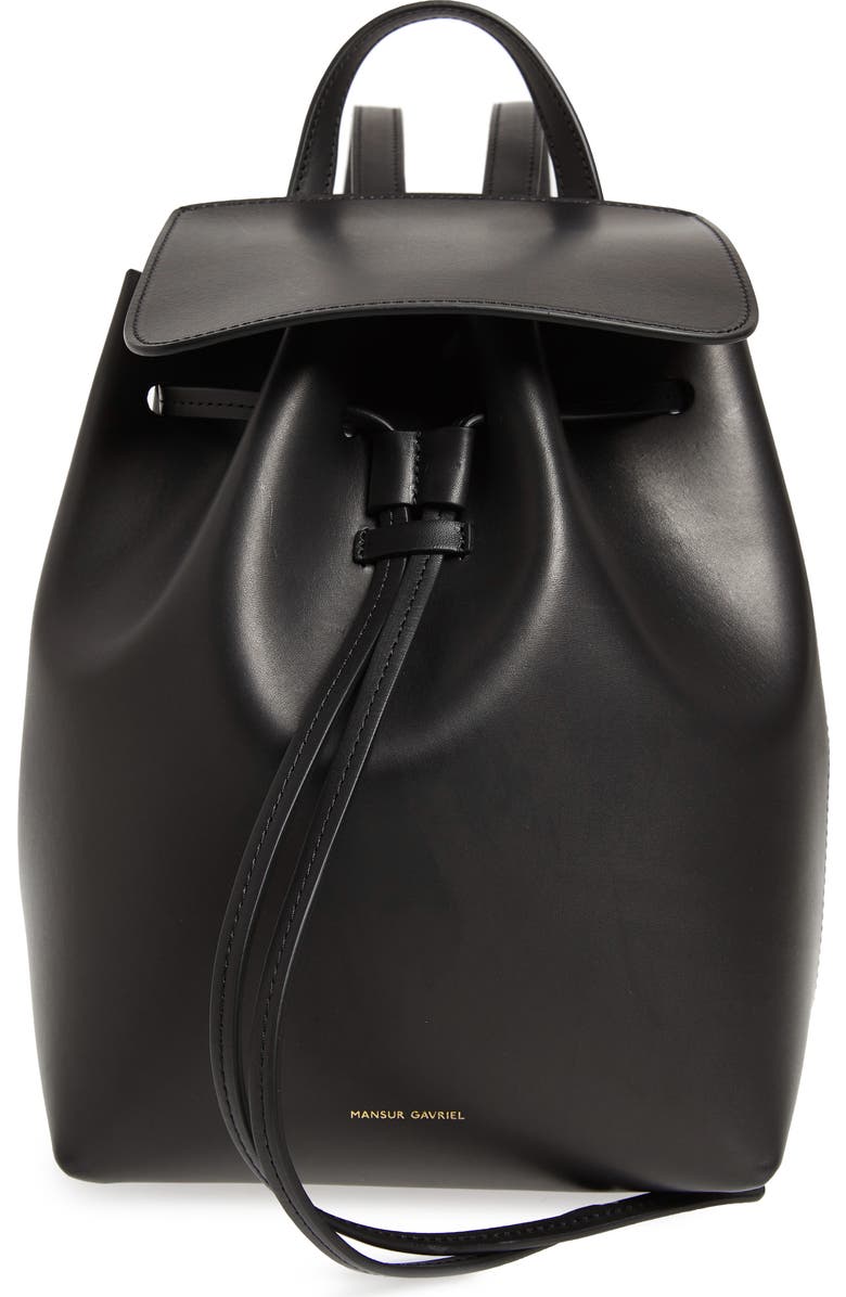 Mansur Gavriel Mini Leather Backpack, Main, color,