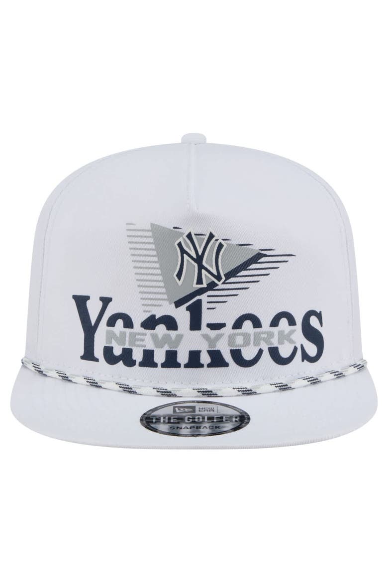 Men's New Era  White New York Yankees Collide Golfer Snapback Hat, Alternate, color, White