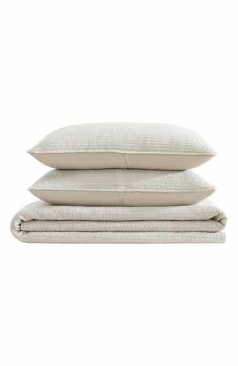 Nautica Seashore Stitch Queen Quilt Sham Set