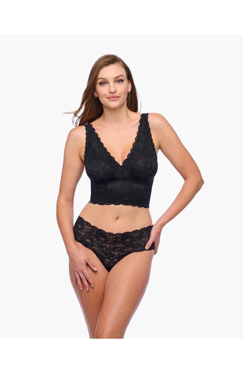 Cosabella Nsn Plungie Longline Curvy Bralette, Alternate, color, Black