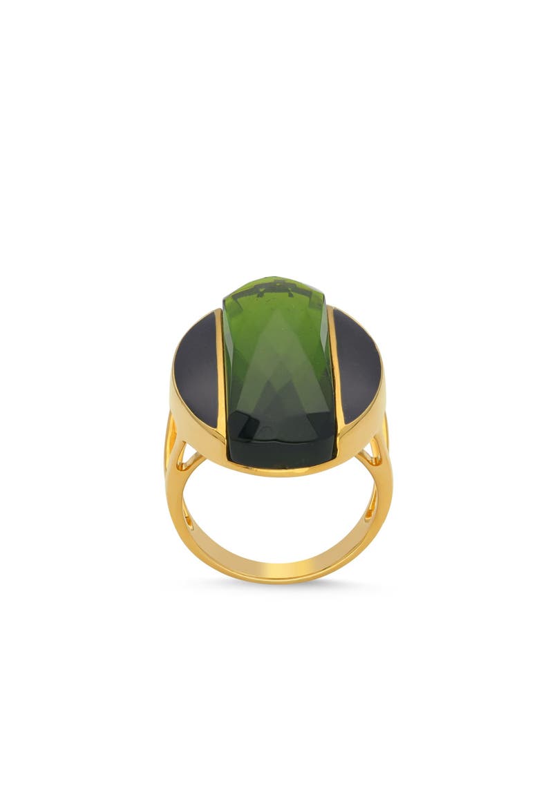 Ala Boundaries Peridot Ring, Main, color, Green & Black
