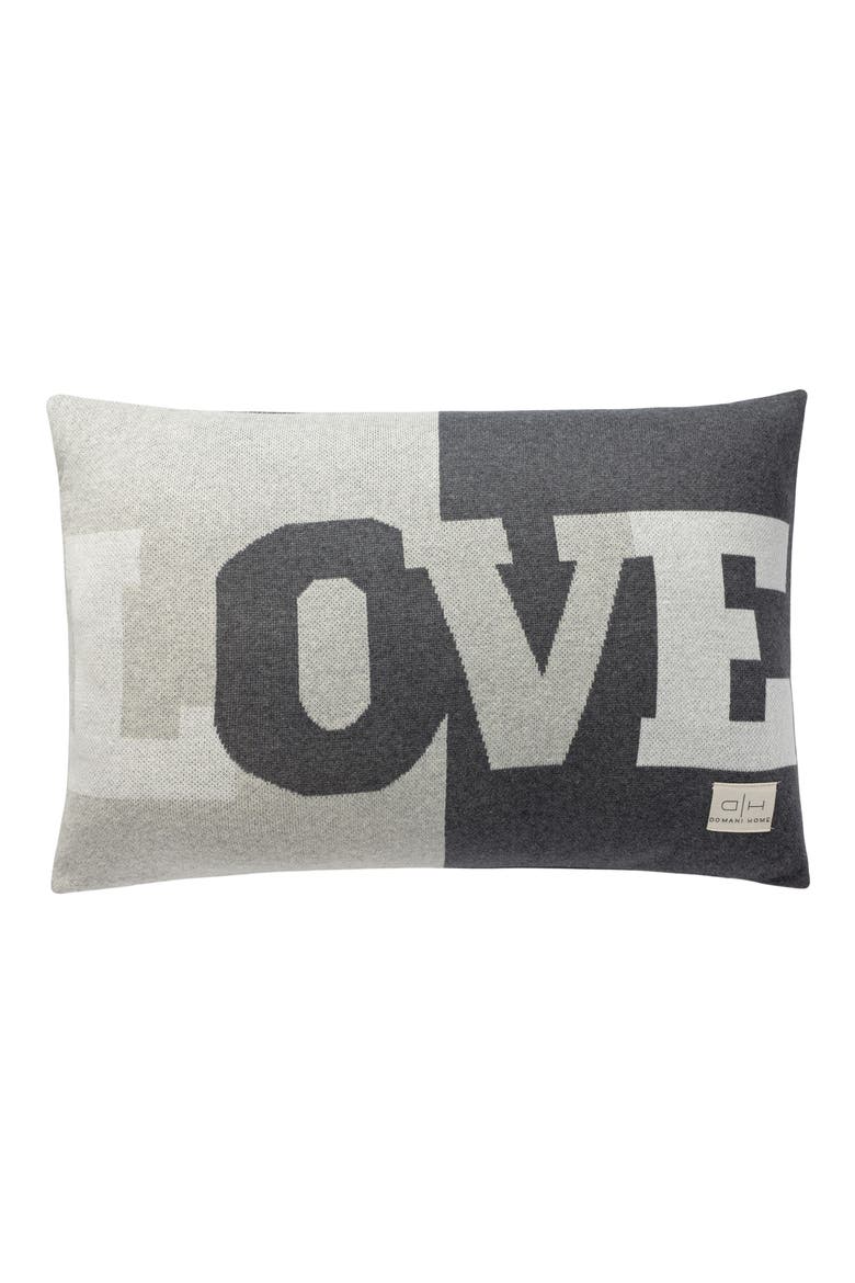 Love Accent Pillow, Main, color, GRAY
