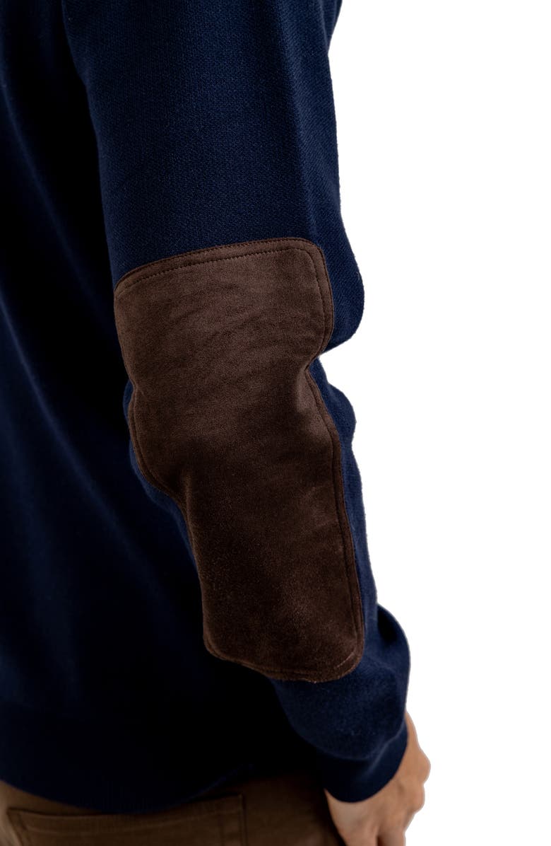 Rainforest Bristlecone Crewneck Sweater, Alternate, color, Navy